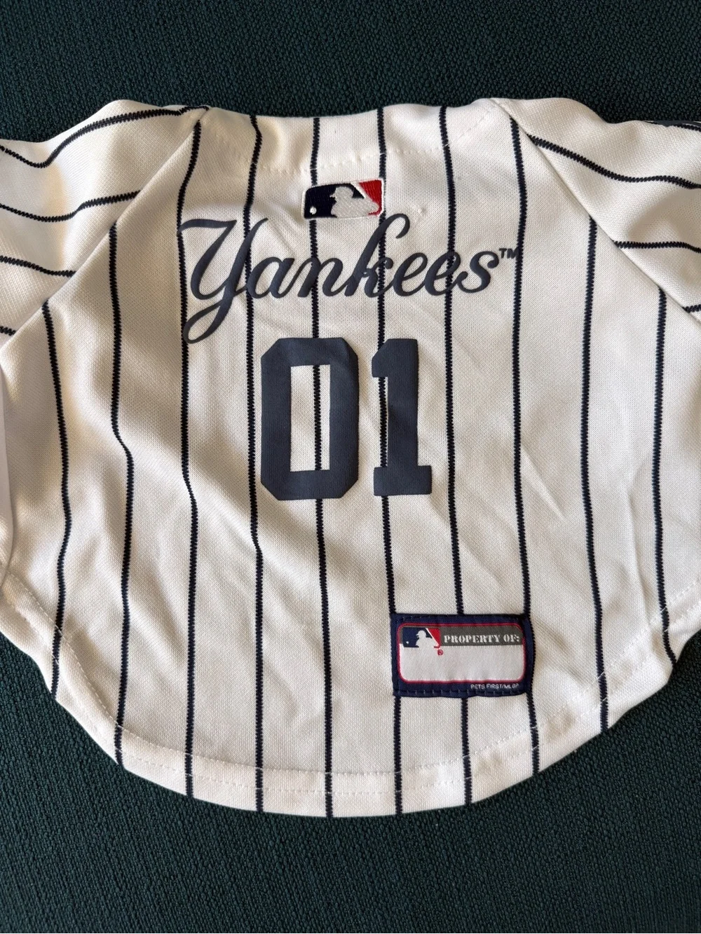 Pets Dog New York Yankees White & Navy Pinstripe Button-Front Shirt